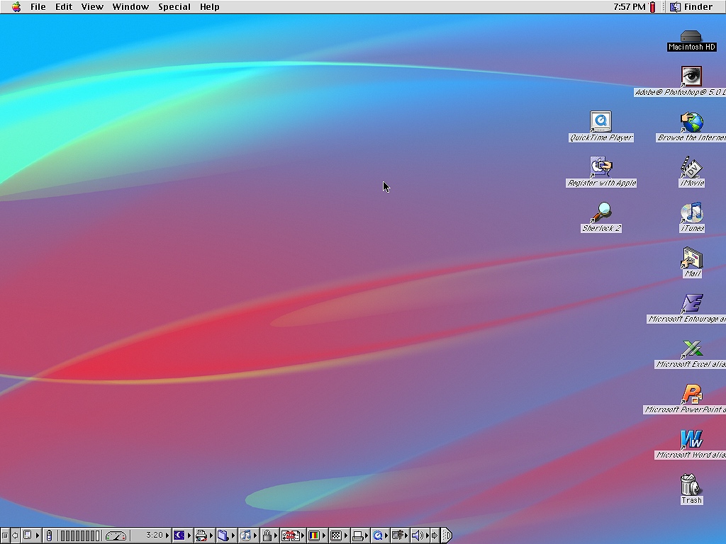 Mac OS 9 Desktop with apps (1999)
